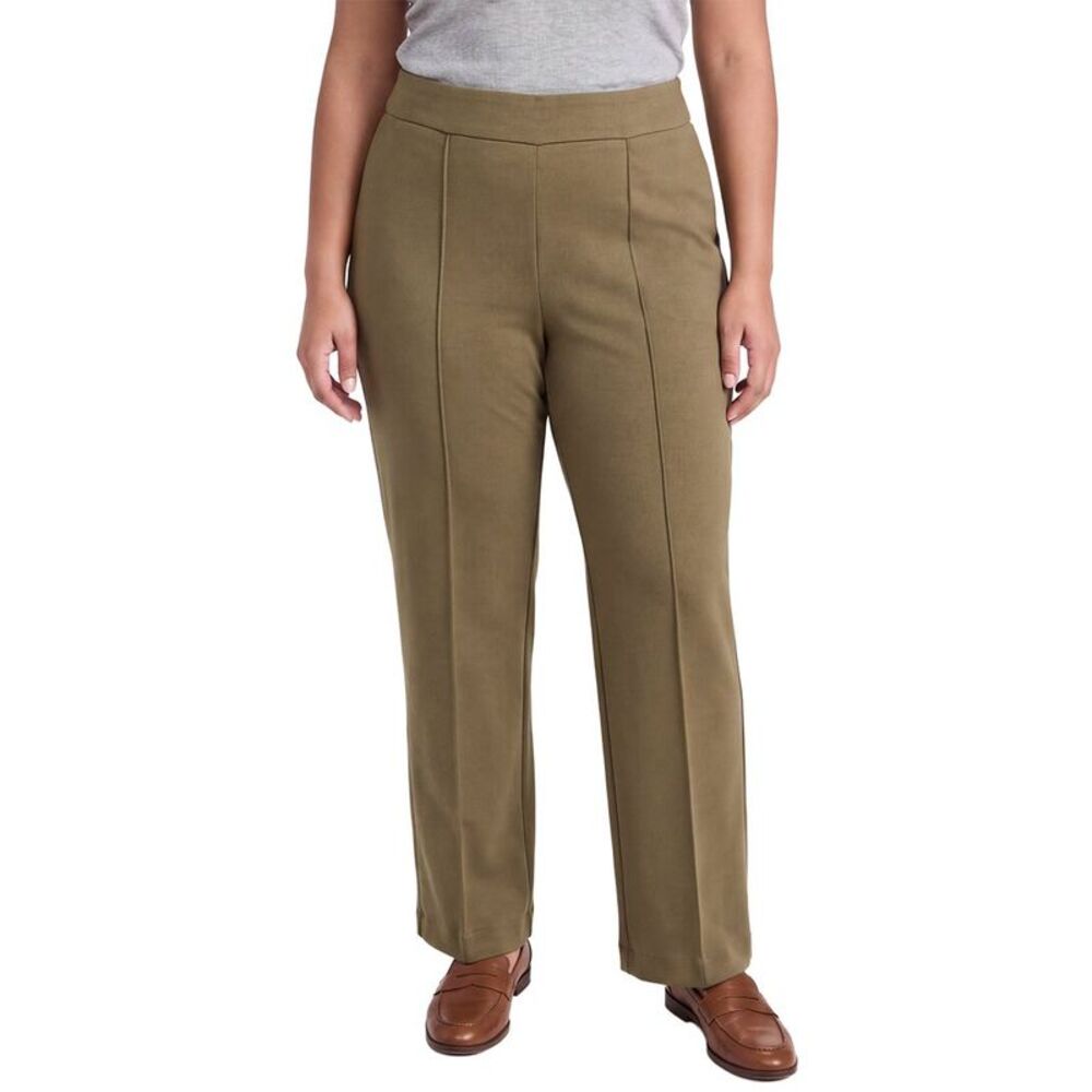 Jones New York Womens  Pull-On Pintuck Trouser, Green